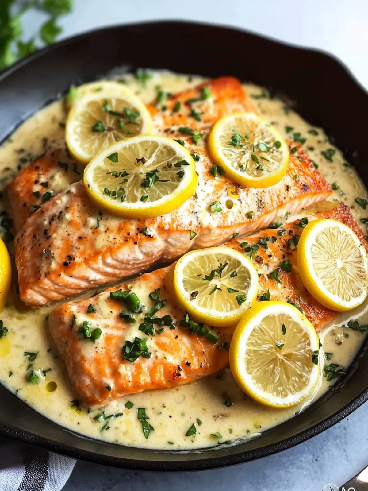 Indulge in Creamy Lemon Garlic Salmon Piccata: A Flavorful Weeknight Treat